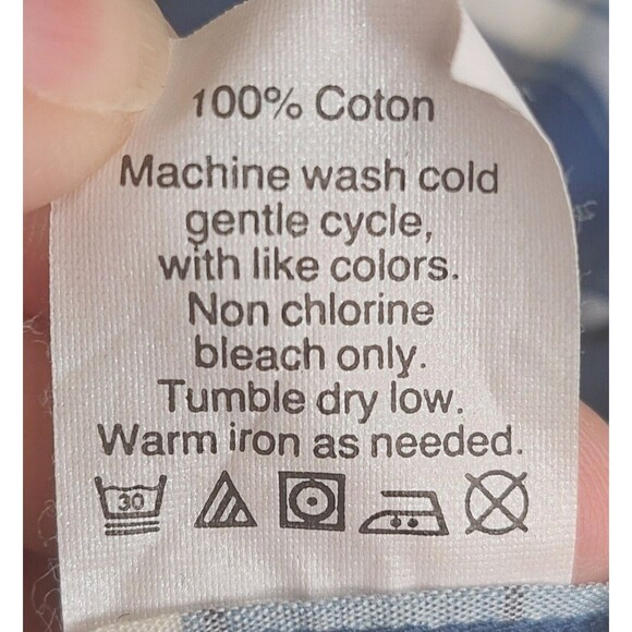 J. CREW Men's Cotton Shirt Blue/White Plaid Button Up Size XL - Picture 6 of 6